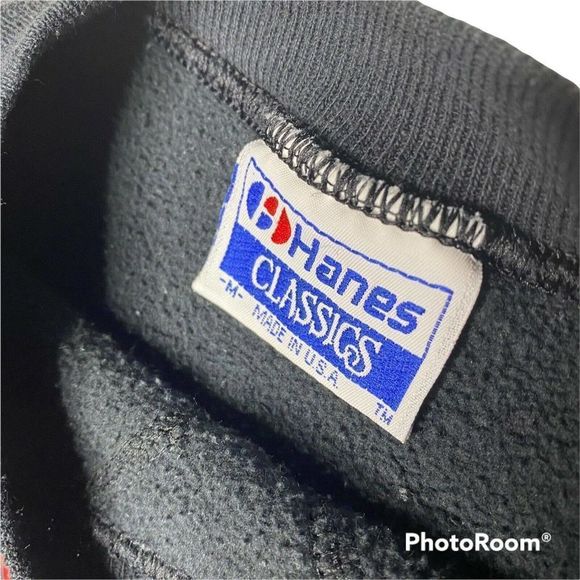 Vintage Desert Strom Sweatshirt We Support Our Troops Black Crew Neck Medium USA - Picture 6 of 7